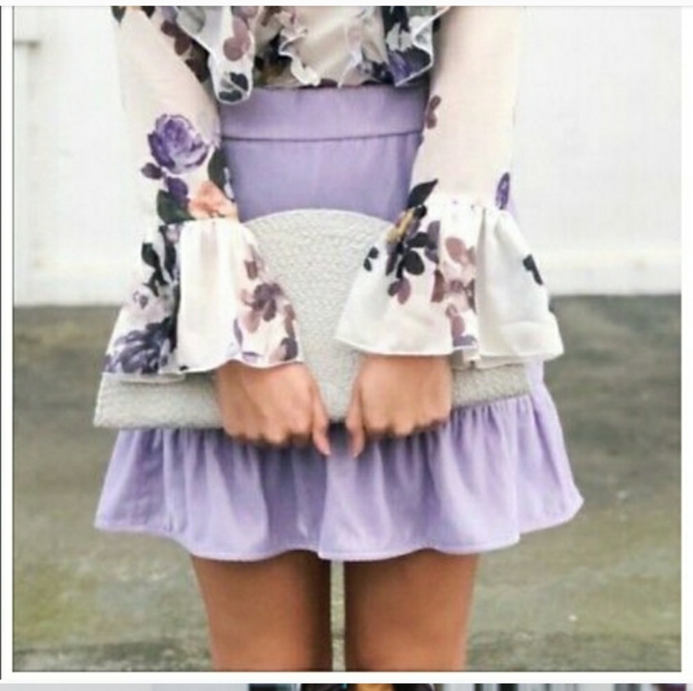 J Crew Velvet Ruffle Peplum Mini Skirt